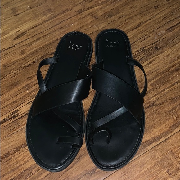 Target Shoes - Target black leather sandals